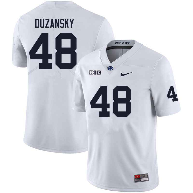 Men #48 Tyler Duzansky Penn State Nittany Lions College Football Jerseys Sale-White - Click Image to Close